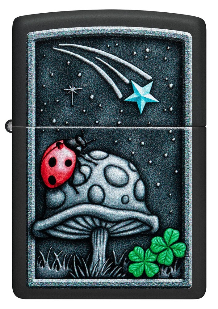 Zippo Ladybug Design Black Matte 48724