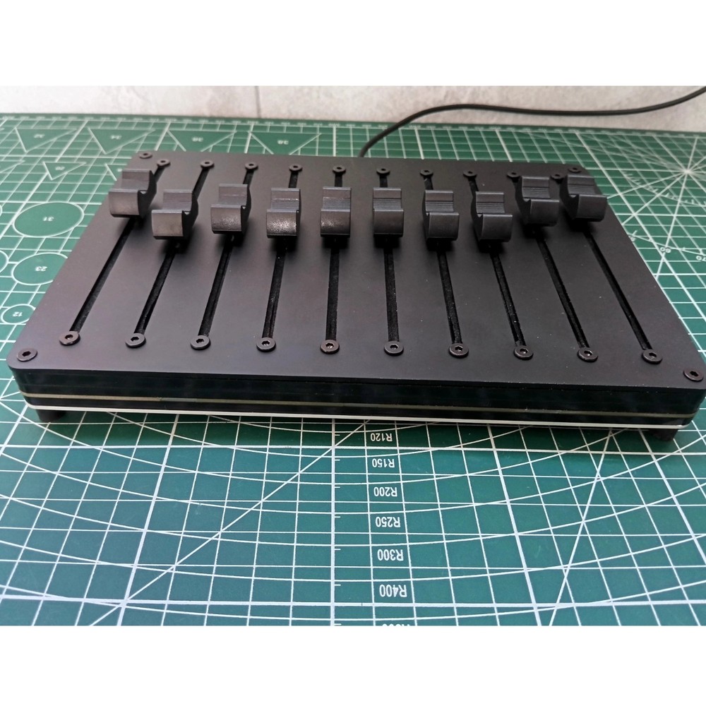 10-Channel MIDI Controller Fader - Customizable CC Messages, USB/Type-C for DAW