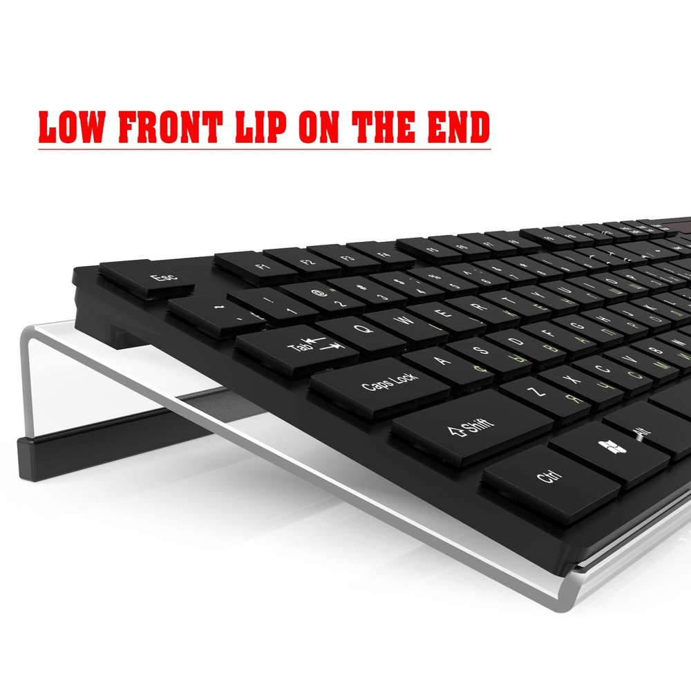 Kotemon Acrylic Tilted Computer Keyboard Stand For Ergonomic Typing, K