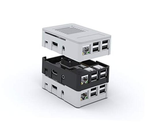 Case for Raspberry Pi 3 / Pi 2 / Tinker Board – Low Profile, Stackable, Black