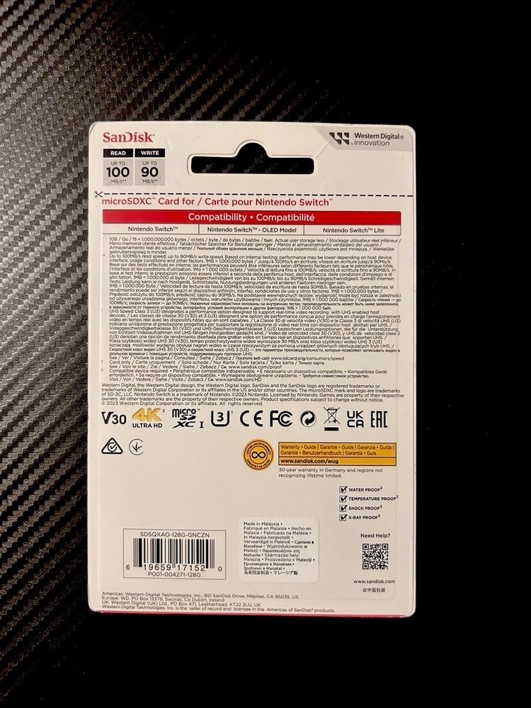 Sandisk 128GB micro SDXC Card for Nintendo Switch