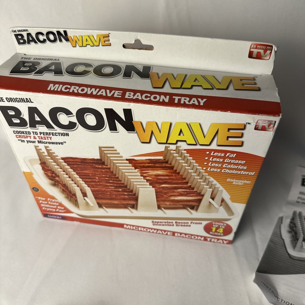 Emson Original Bacon Wave Microwave Bacon Tray Open Box