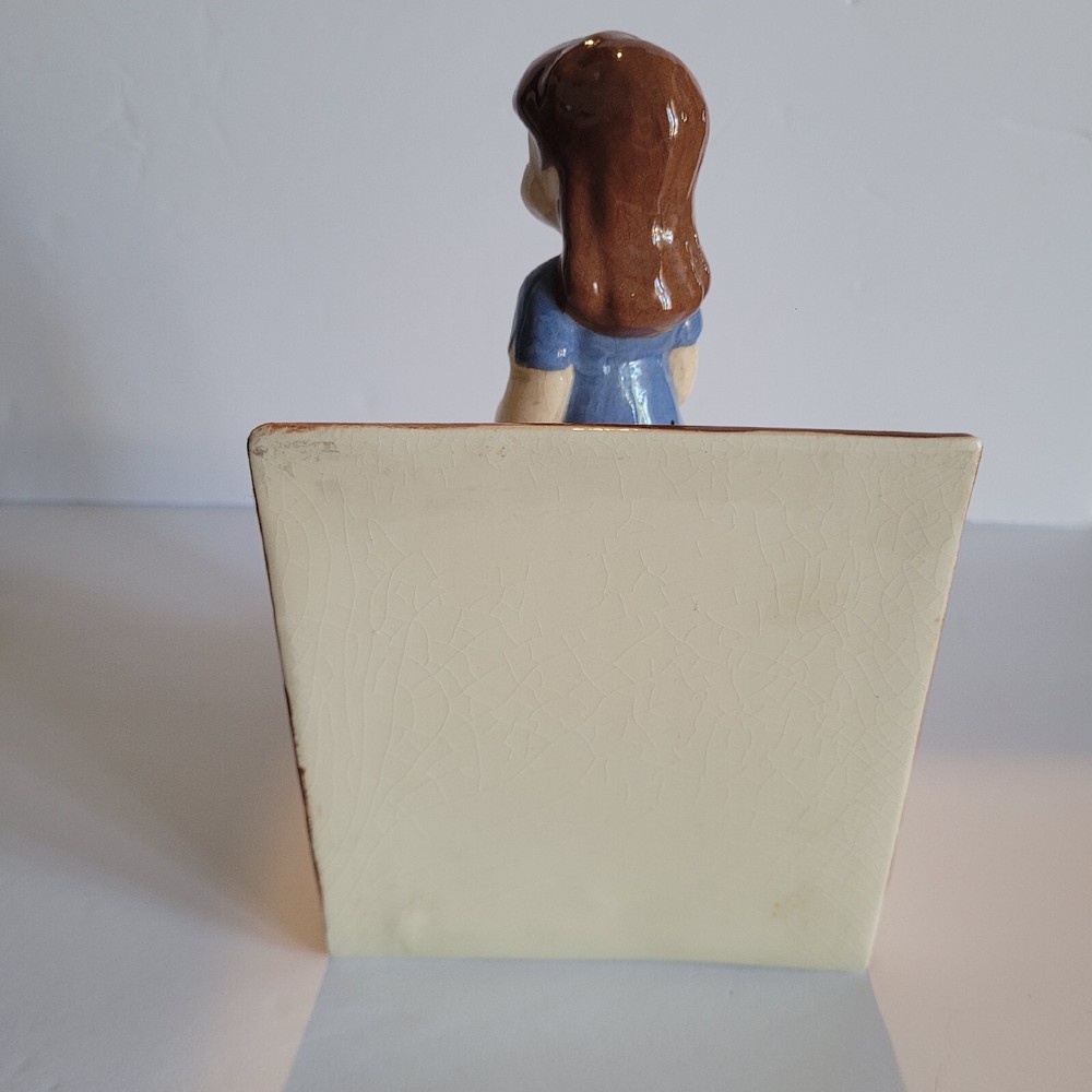 Vintage Wendy Girl Ceramic Bookend