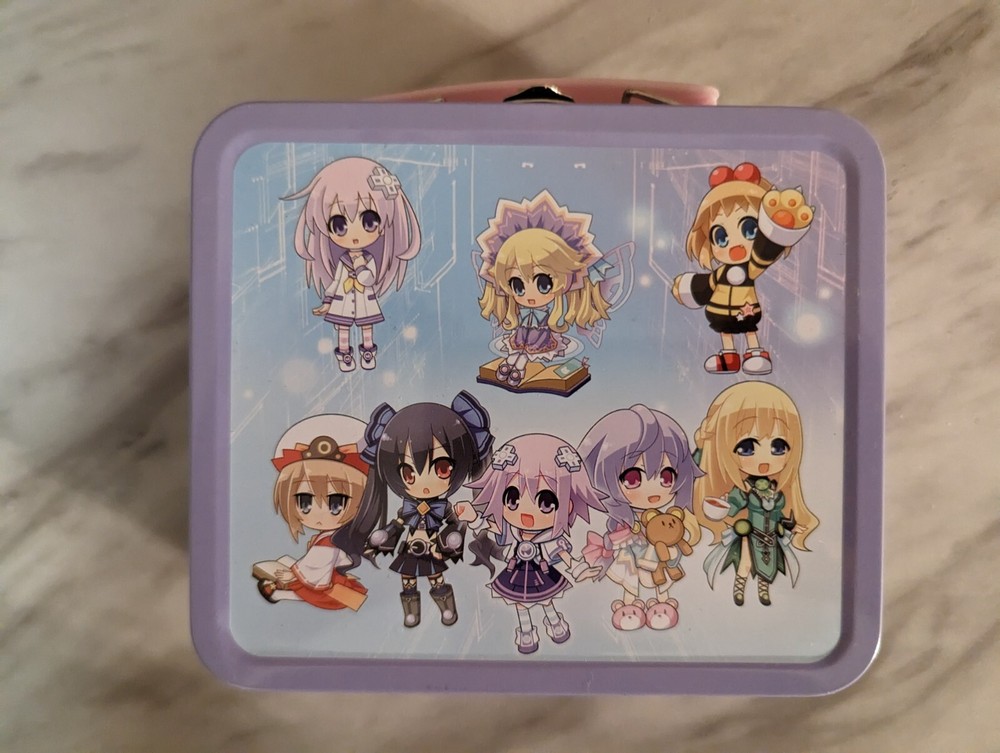 HYPERDIMENSION NEPTUNIA VICTORY LUNCH BOX + Chibi Lunch Box (2012) *NEVER USED*