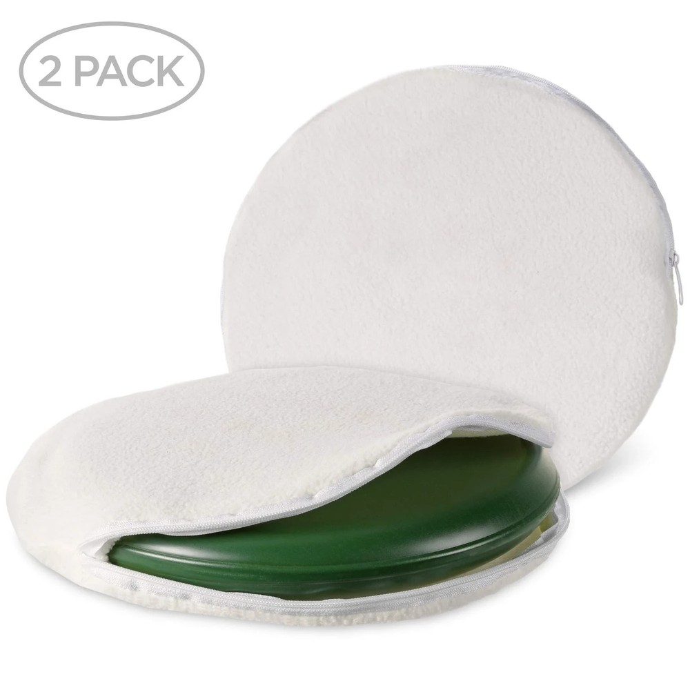 Pack of 2 Microwavable Pet Heating Pads – Self-Warming Mats with Soft Covers & C