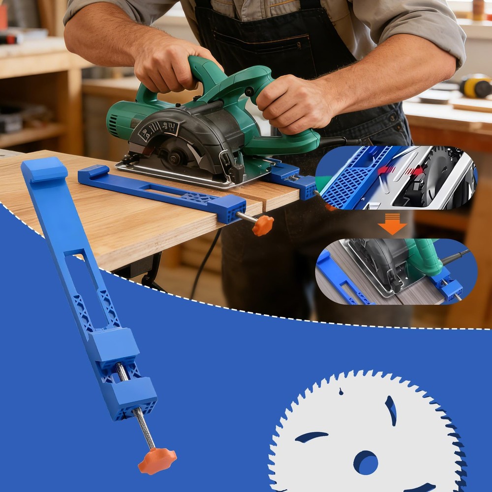 Adjustable Cutting Machine Base Guide, Innovative Clamp Circular Saw Guide El...