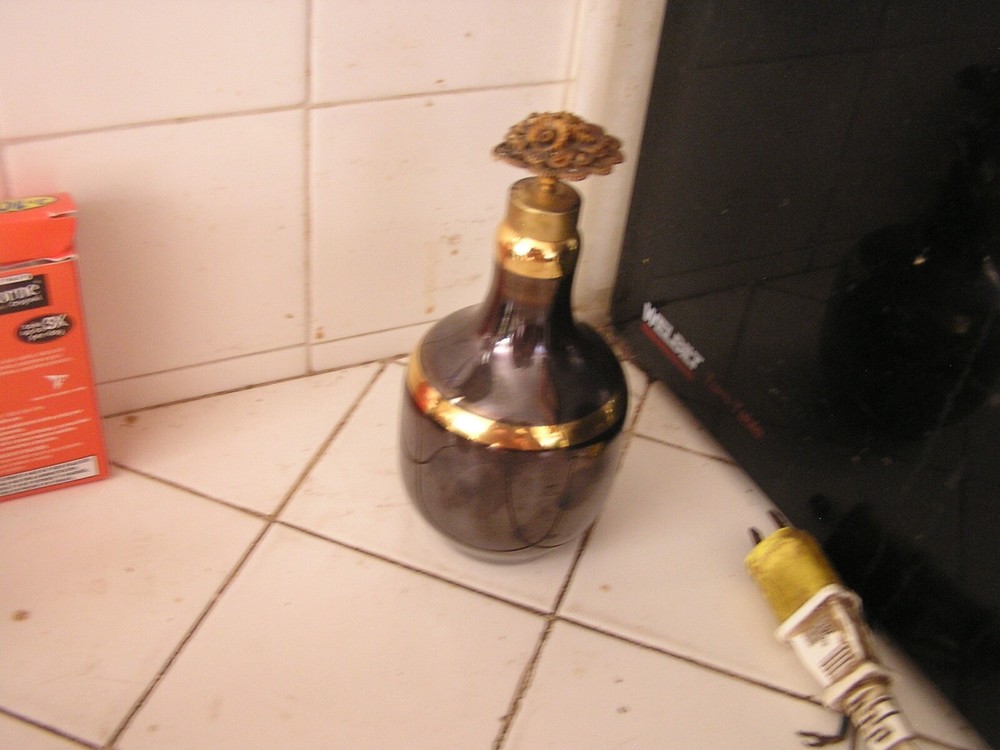 Vintage Perfume Bottle with Flower Atomizer