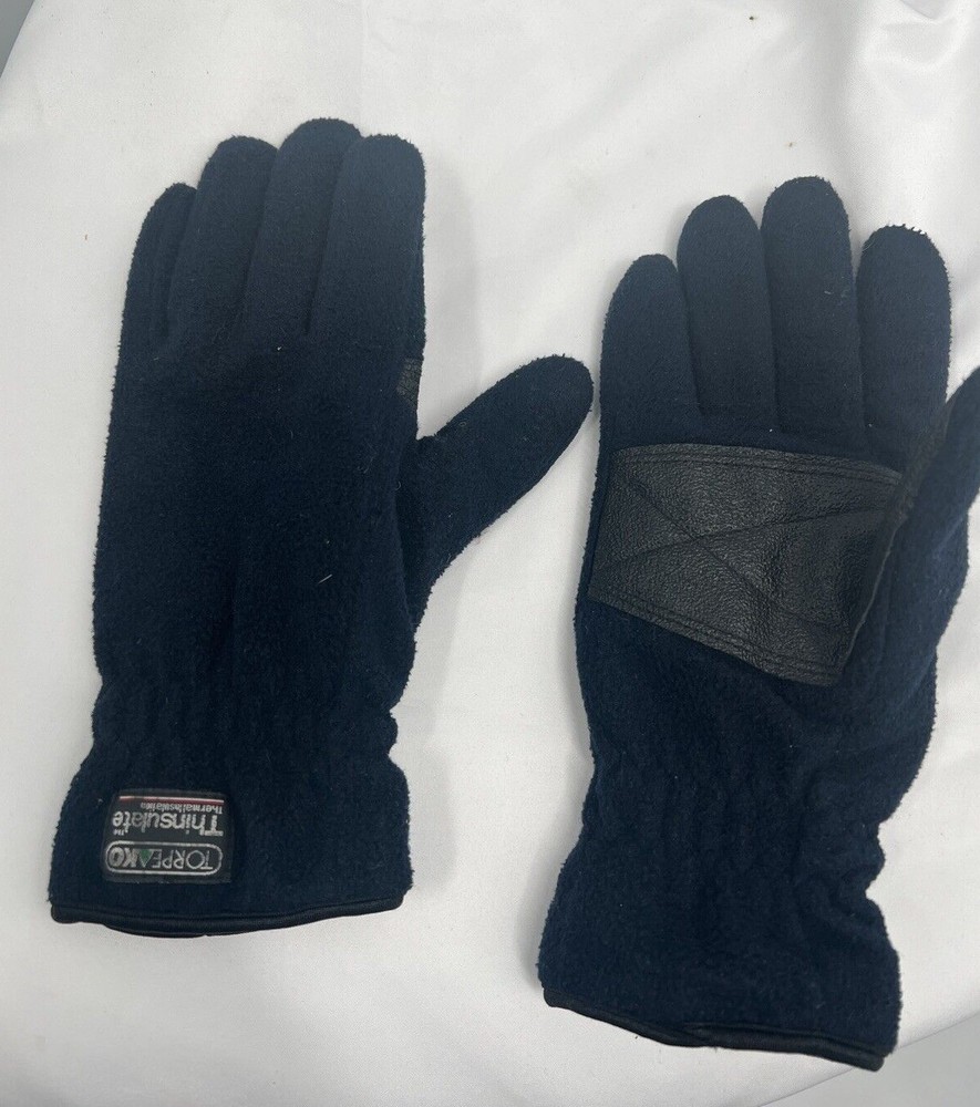 Torpeako Men's Solid Navy Blue Thinsulate Thermal Insulation Gloves One Size
