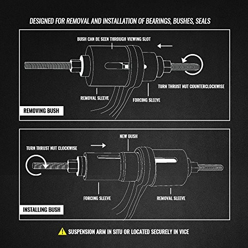 27 Pcs Universal Press & Pull Sleeve Kit Bush Bearing Removal Insertion Tool