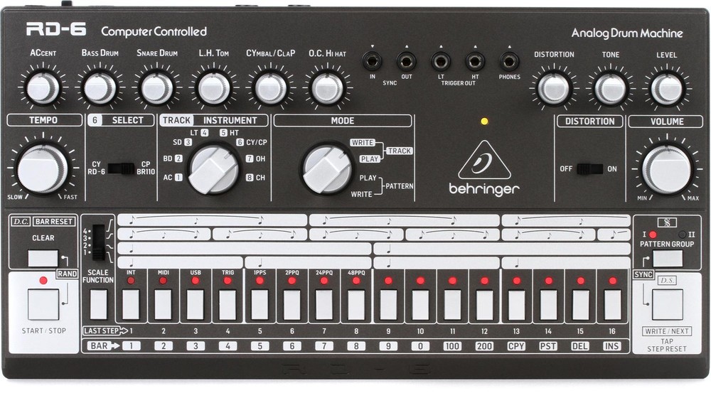 Behringer RD-6-BK Analog Drum Machine - Black