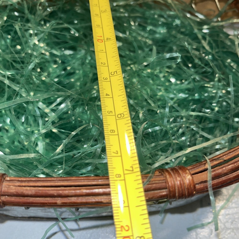 Tin, Chicken Wire & Wicker Oval Basket, Organizer, Easter, Spring Cottage Core