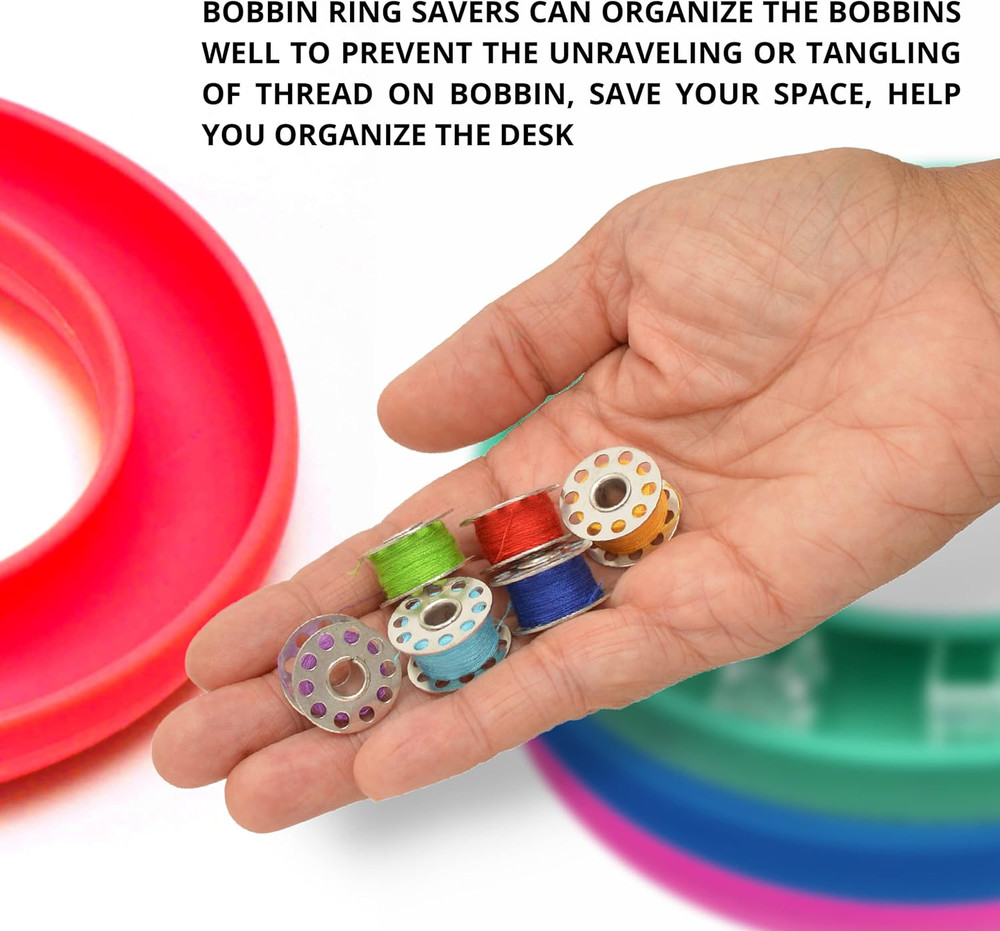 4PCS Bobbin Holder Set – Organizer for Sewing Thread Machine Bobbins Case