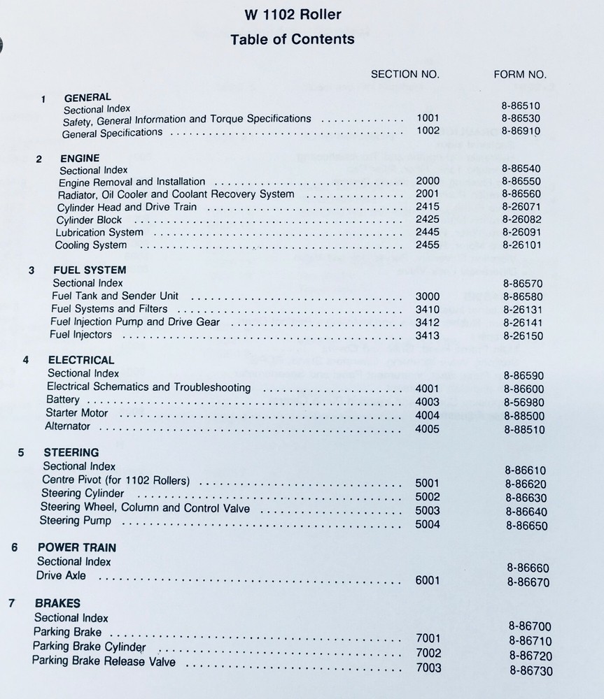 Case 1102 1102D 1102Pd Vibrating Roller Service Manual Cummins Repair Technical