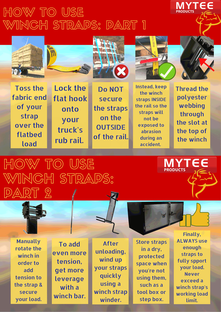 (10 Pack) 4 in. x 50 ft. Winch Strap with Flat Hook