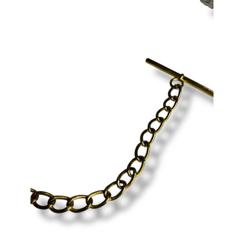 Vintage Toggle Button Chain 8" Goldtone