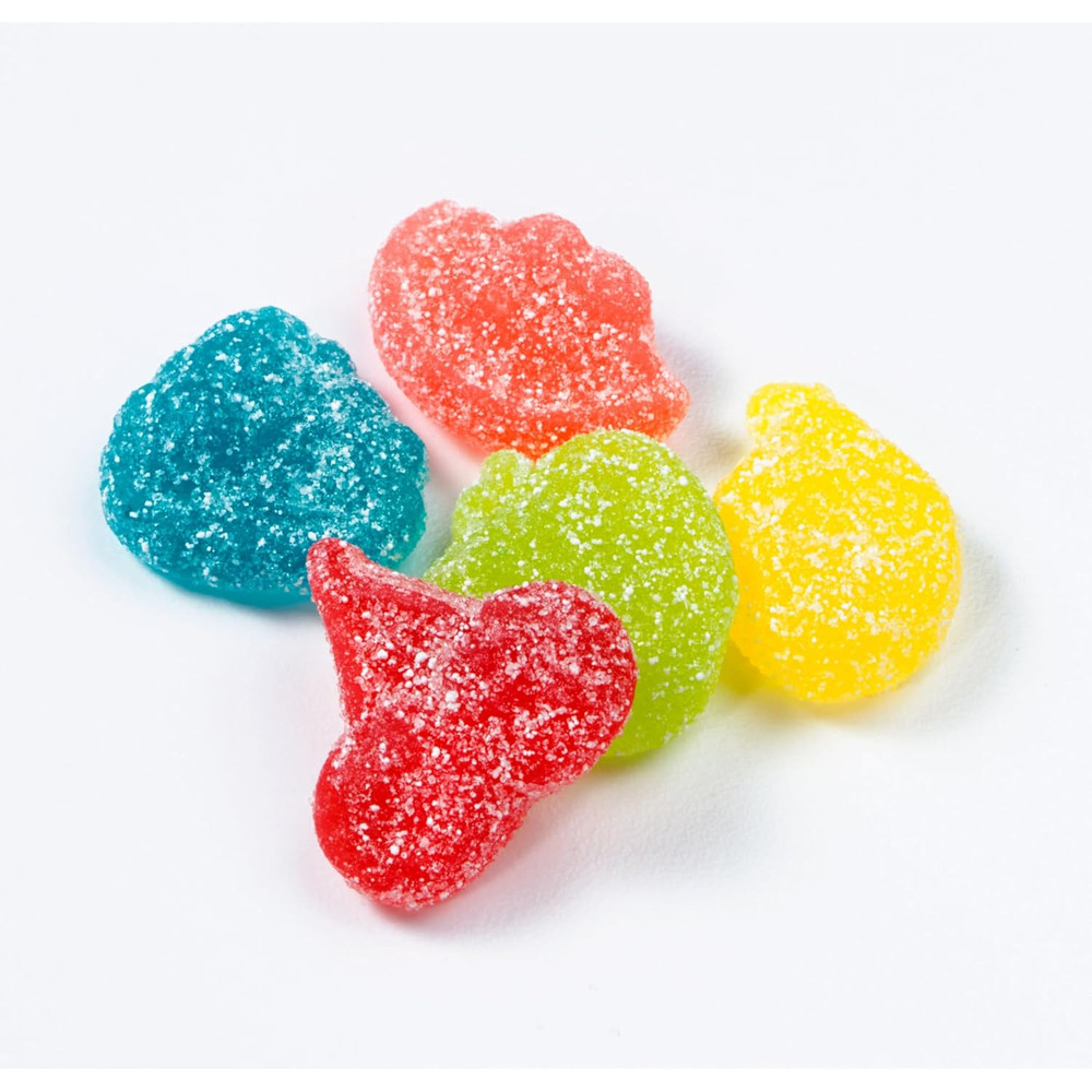 Sour Gummies Assorted Fruit Flavored Candy Resealable Bag, 25.5 Oz