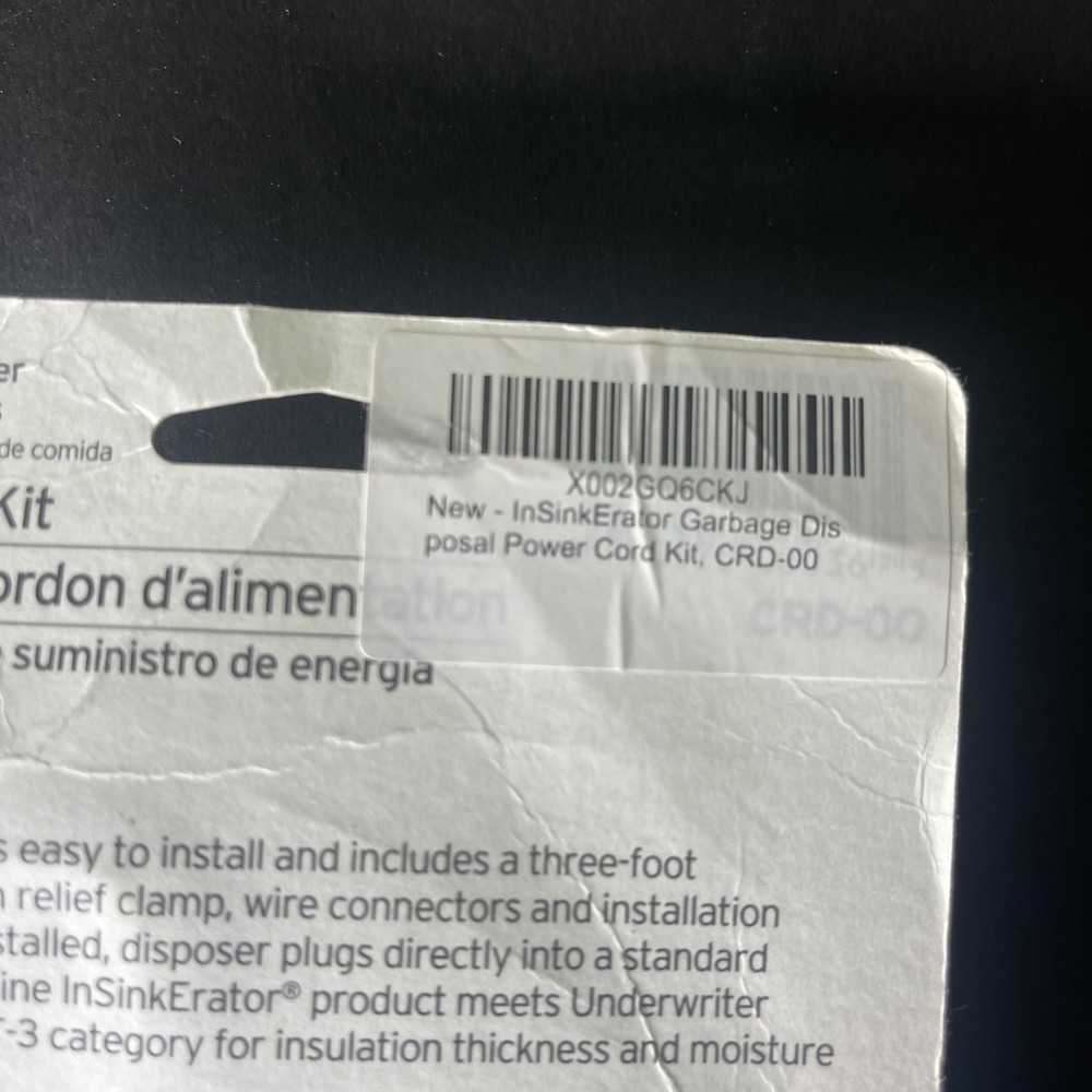 InSinkErator Power Cord Accessory Kit for InSinkErator Garbage Disposals-CRD-00