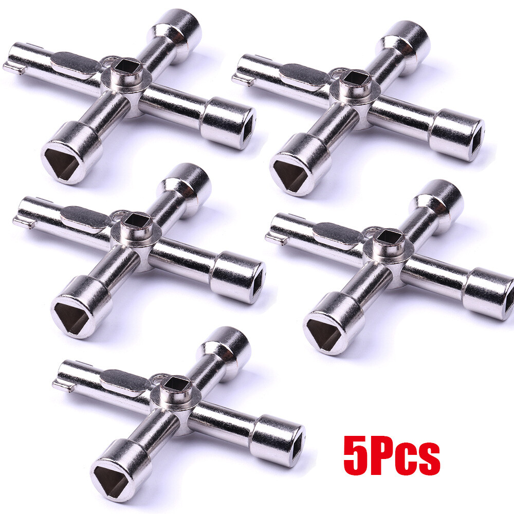 4 Way Universal Cross Square Triangle Electrical Cabinet Utilities Key Wrench