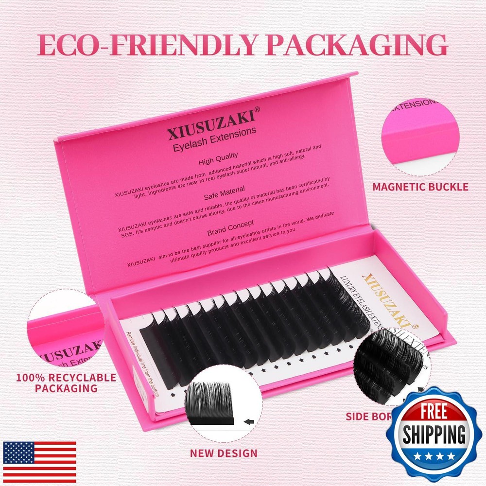 Eyelash Extensions 0.15mm Thickness Classic Lash Extensions B Curl Lashes Mix