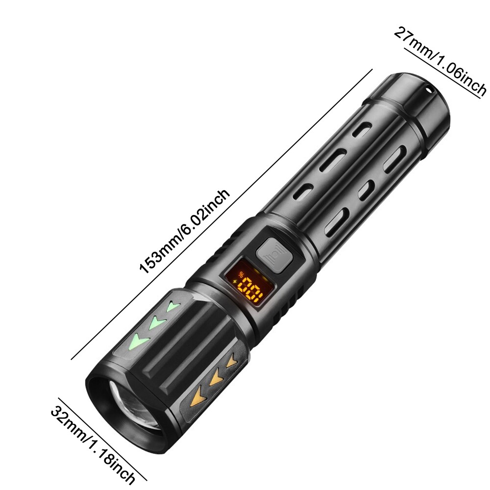 2 Pack LED Super Bright Flashlight Torch Tactical Lamp Zoomable 3 Modes Camping