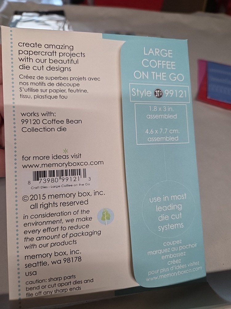 memory box die Large Coffee On The Go