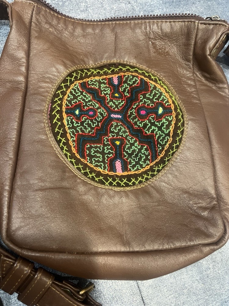 Shipibo Embroidered Crossbody Bag Peru