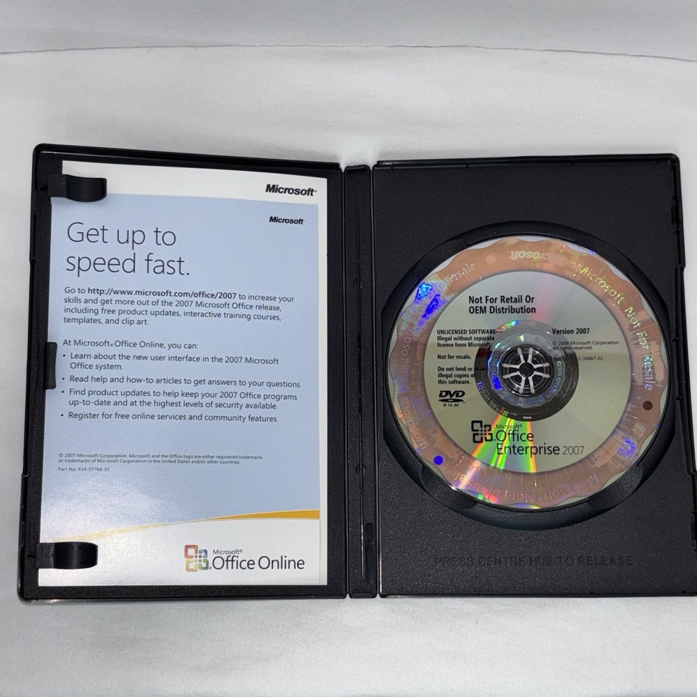 Microsoft Office Enterprise 2007 (DVD 1-Disc) Home Use Program w/ Key Word Excel