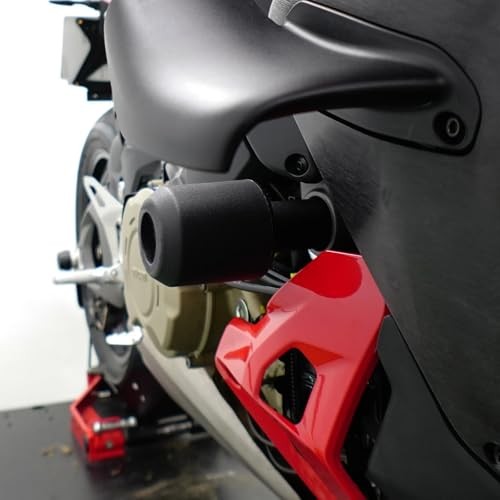 Motorcycle Frame Crash Pads, Engine Case Sliders Protector, Black Nylon, Bolt