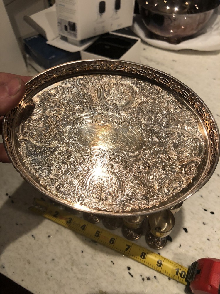 miniature silver plate goblets