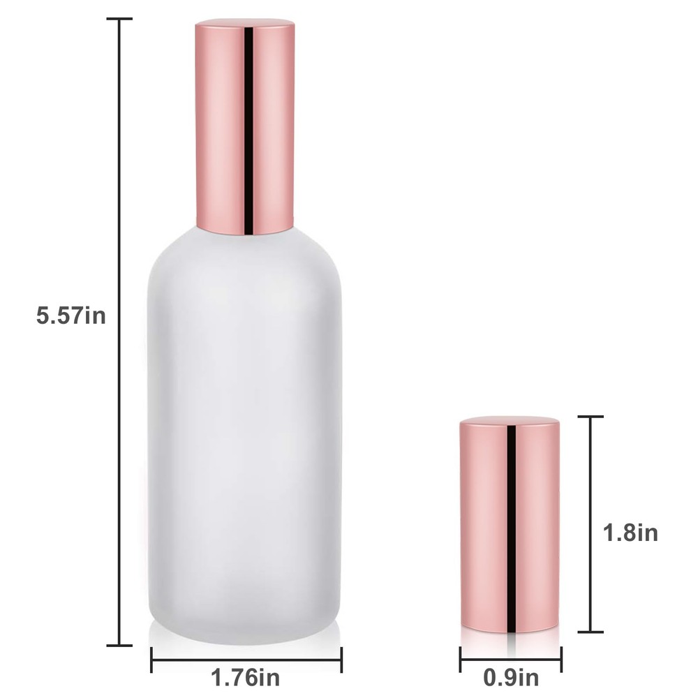 Hydior Refillable Glass Perfume Atomizer 3.4oz Travel Fine Mist 2 Pack