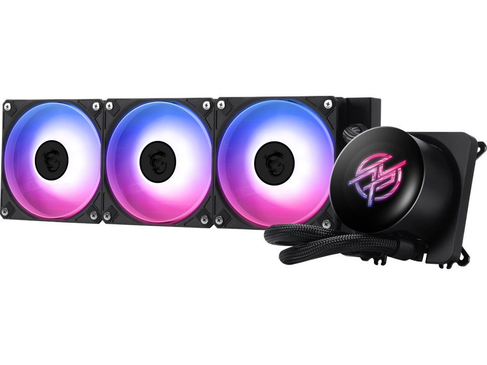 MSI MPGCORELIQUIDP13360 360mm ARGB Liquid CPU Cooler With LCD Screen Black