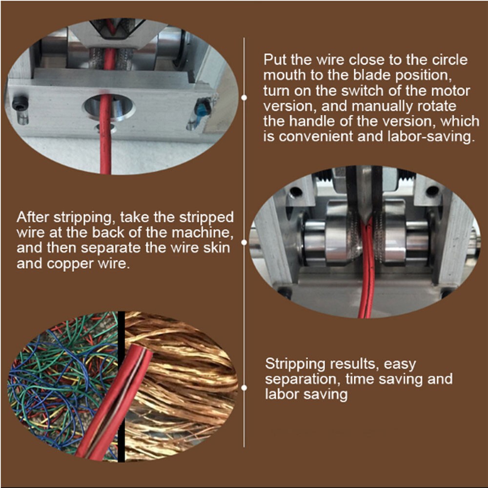 Upgraded Manual Wire Stripping Machine Hand Crank Stripper