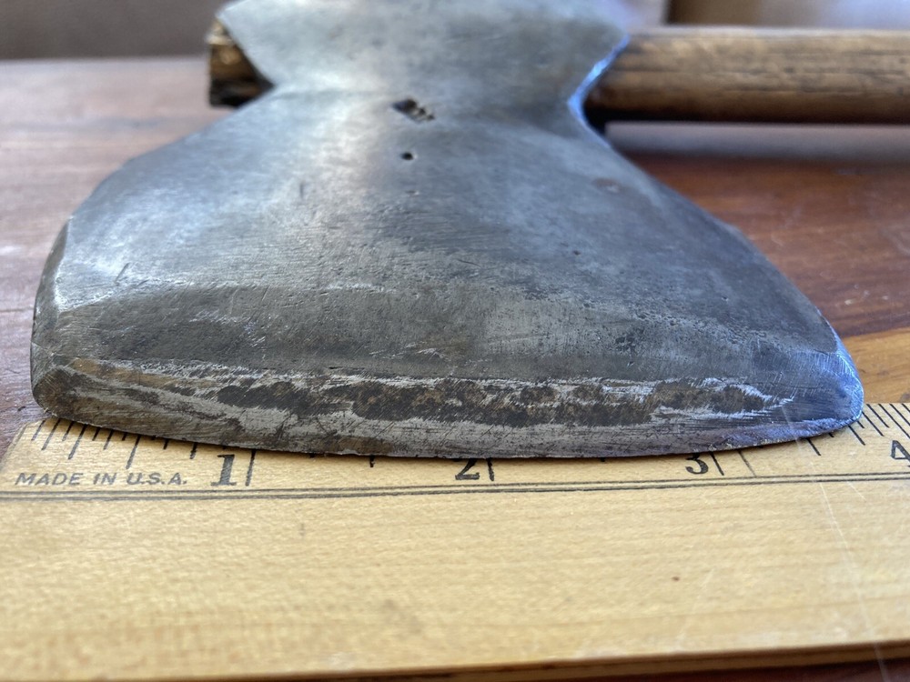 Antique Single Bevel Side Axe - Blacksmith Forged