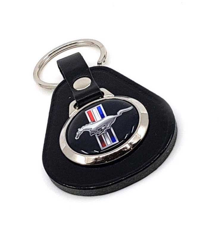 Mustang Black keyring