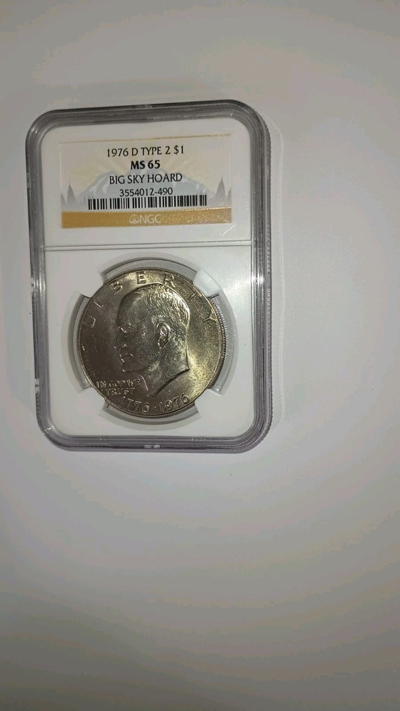 1976 D Eisenhower Dollar Type 2 NGC MS65 BIG SKY HOARD!