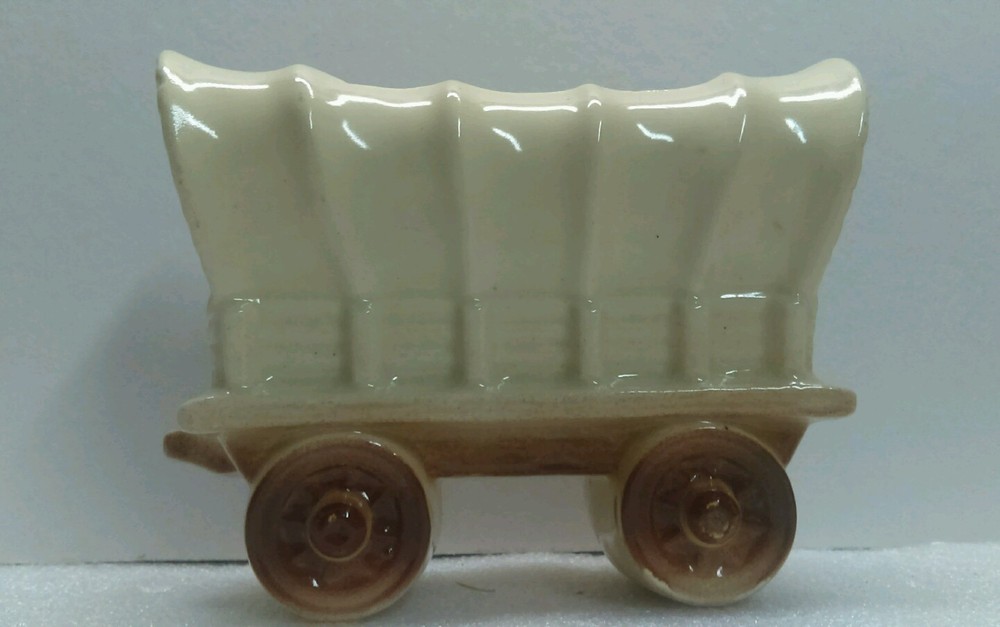 Vintage Pottery Little Covered Wagon Planter 1950's