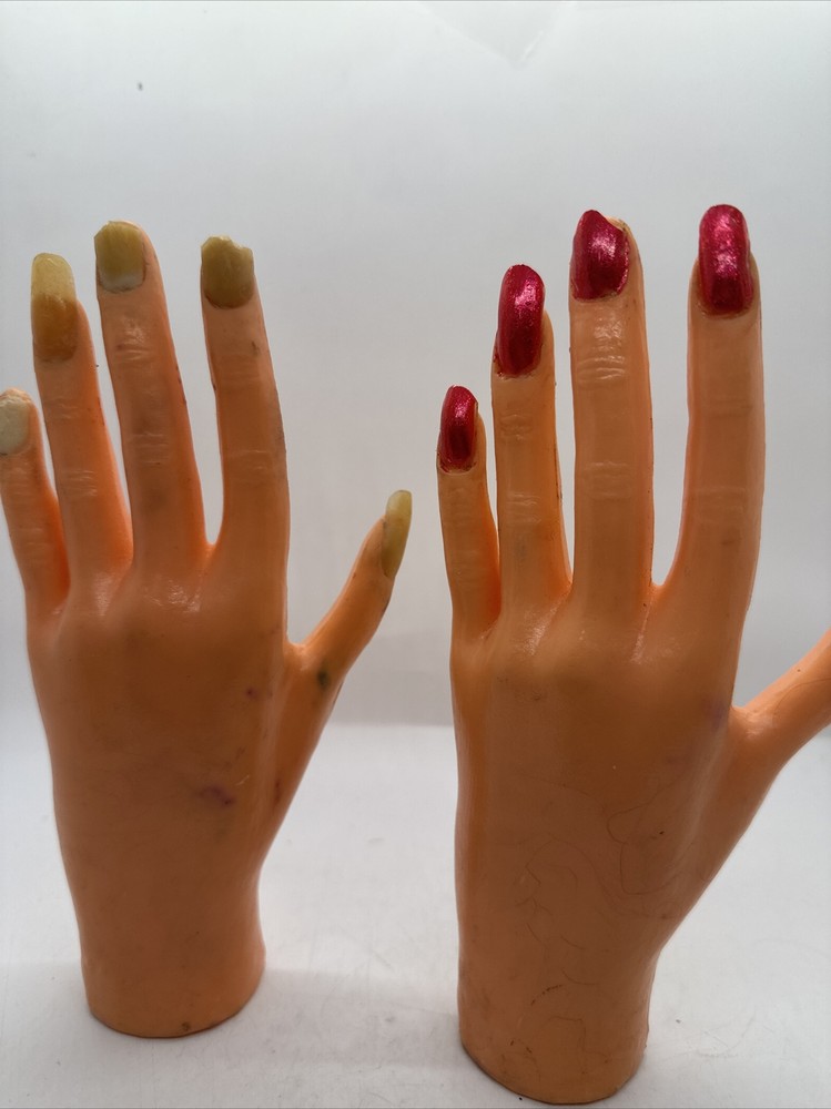 2 Nail Art Hand Soft Training Display Model Hands Manicure