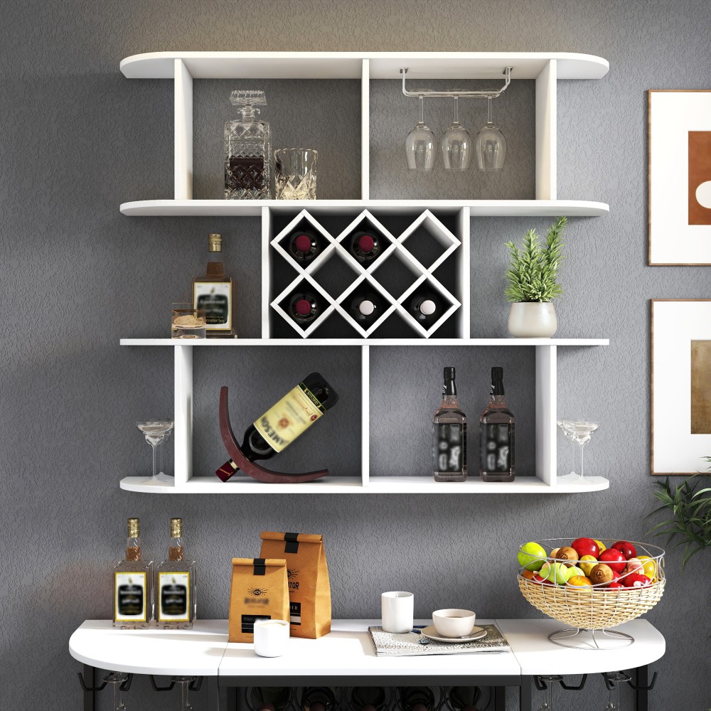 Wall Mounted 3 Tier Rack,Multifunctional Wall Mounted Wine Rack,Storage Rack