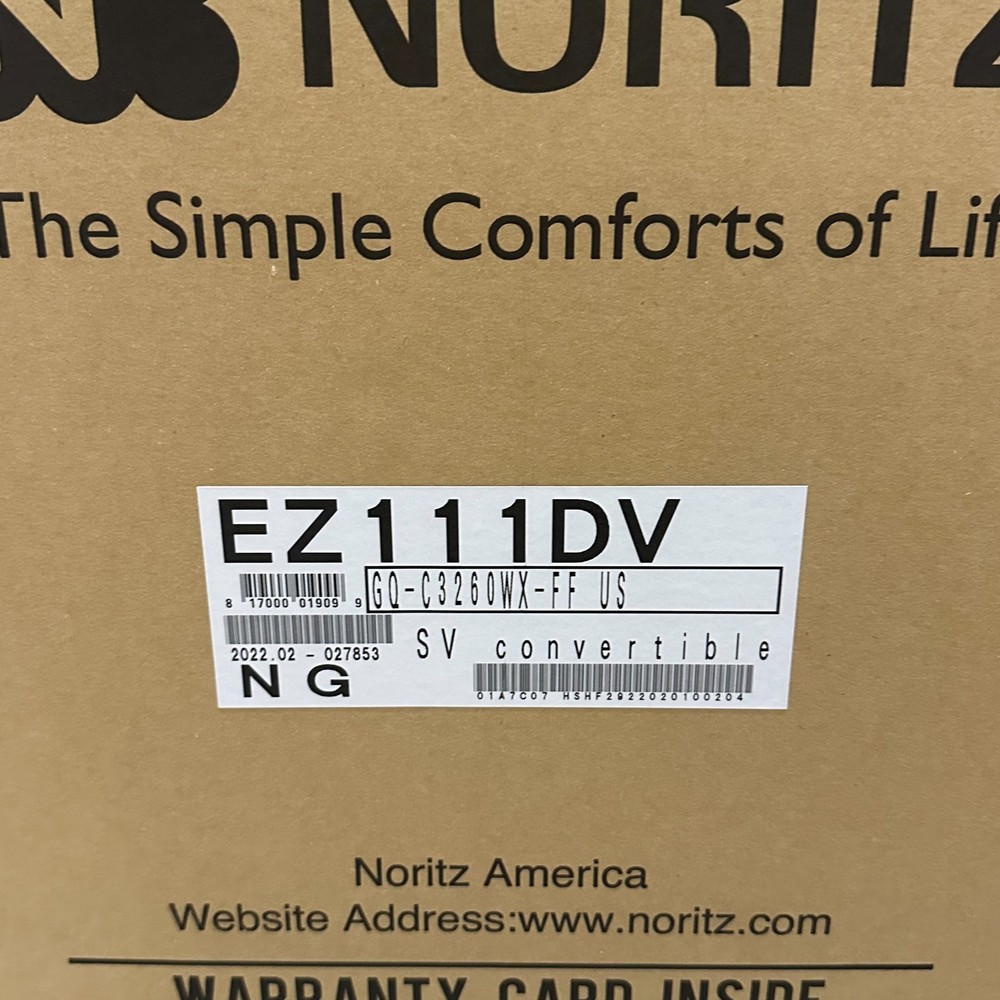 New Noritz EZ Series EZ111-DV-NG Residential Natural Gas Tankless Water Heater