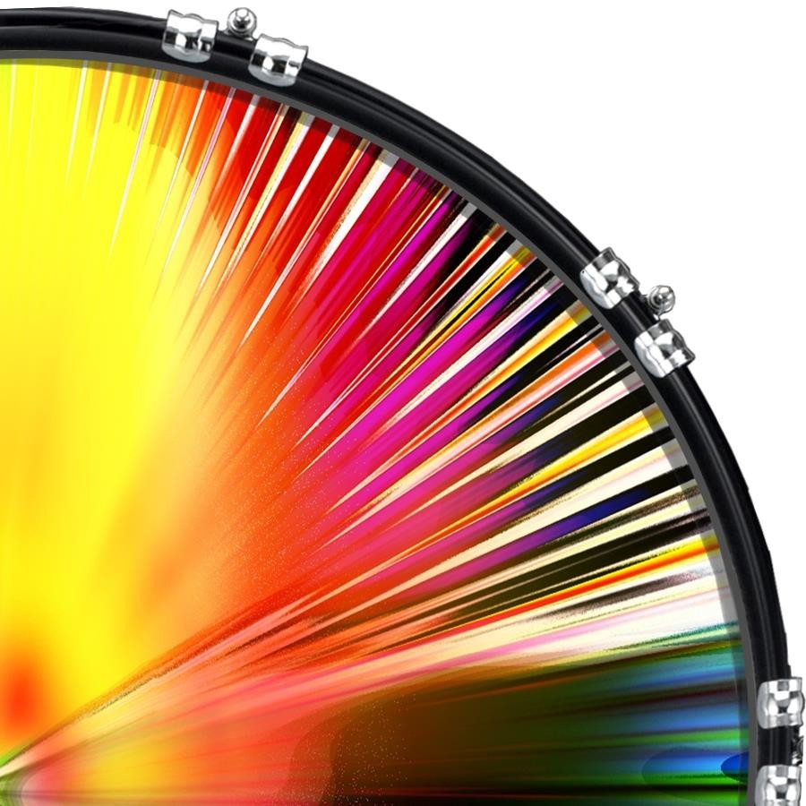 Custom 22" Kick Bass Drum Head Graphical Image Front Skin Explosive 14