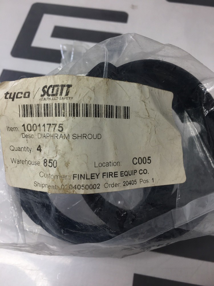Scott Tyco 10011775 Diaphram Shroud 4 PACK Black SCBA