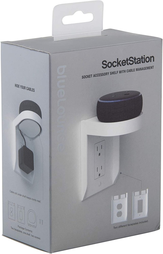Bluelounge SocketStation Smart Hub Shelf, White