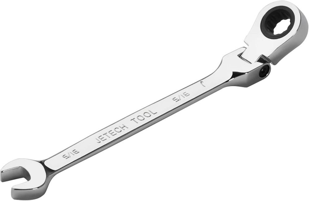 Flexible Head Ratcheting Wrench Combination Spanner Tools 72 Teeth 12 Point 5/16