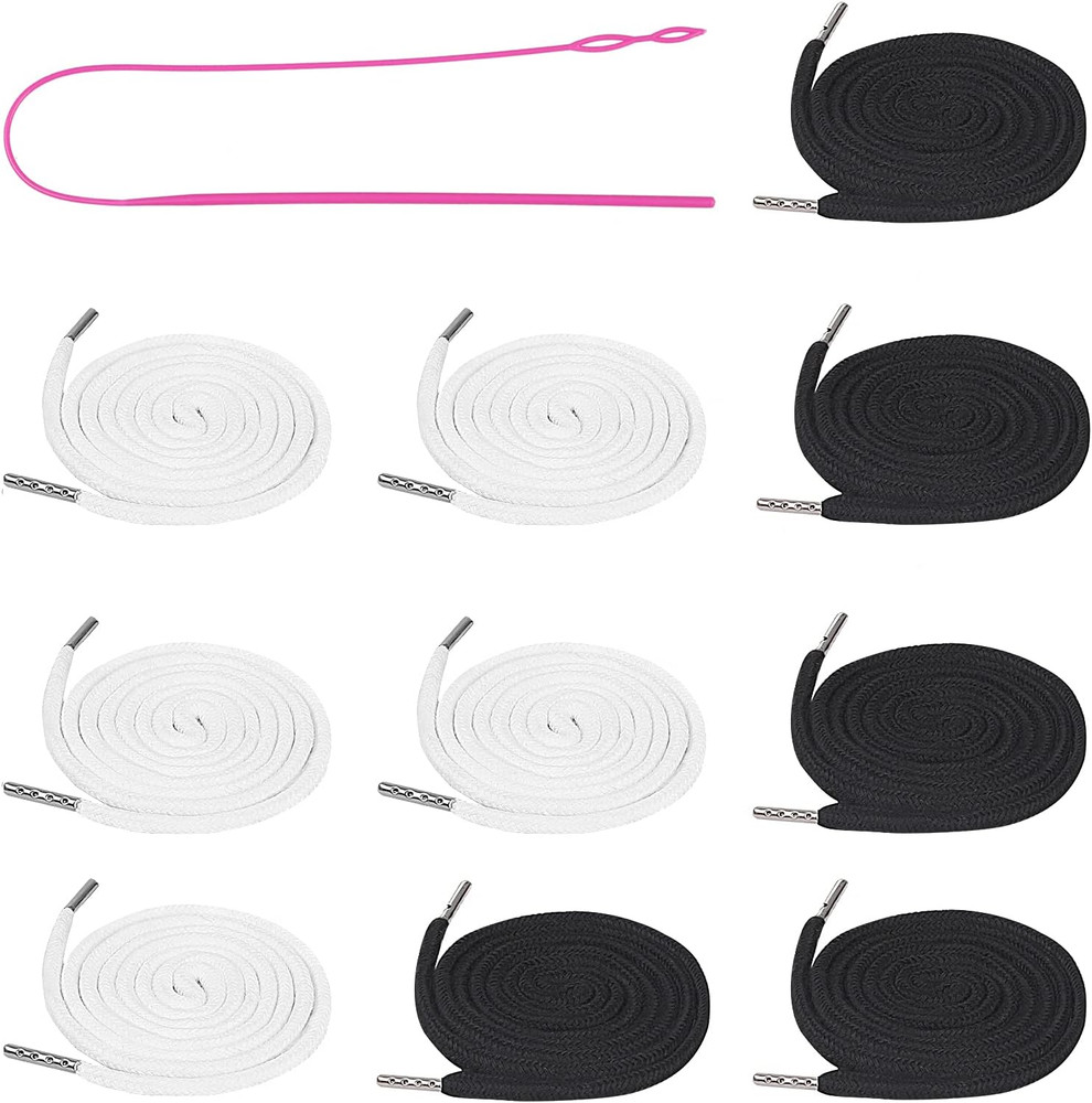 10 Pieces Drawstring Cords with Easy Threaders, Hoodie String Replacement with P