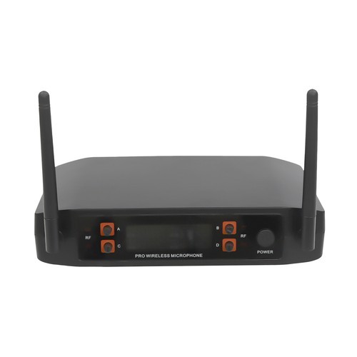 Pro 4 Channel UHF Wireless Audio Microphone Cordless Handheld Mic System Party