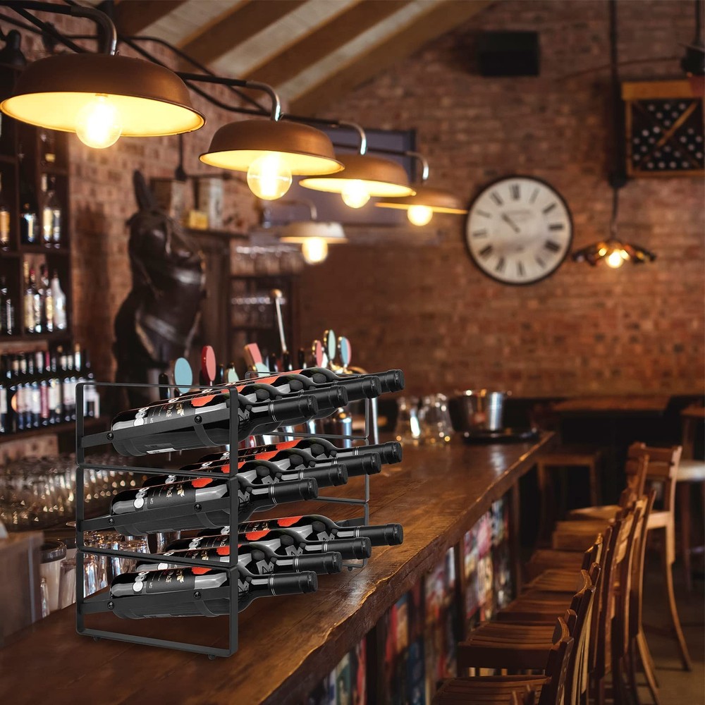 PAFISH 3 Tier Tabletop Stackable Wine Rack，Countertop for Kitchen Pantry