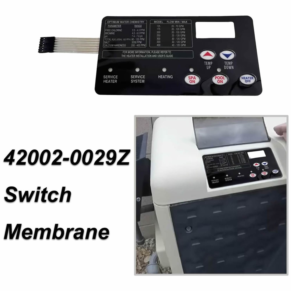 Replacement for Pentair 472610Z Switch Membrane Pad MasterTemp Pool & Spa Heater