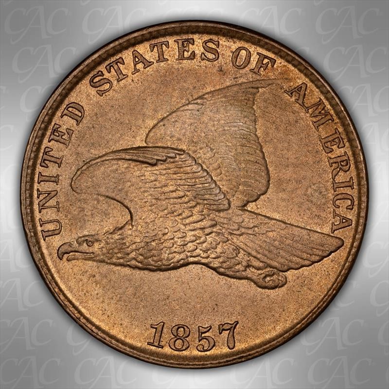 1857 1C CACG MS 64