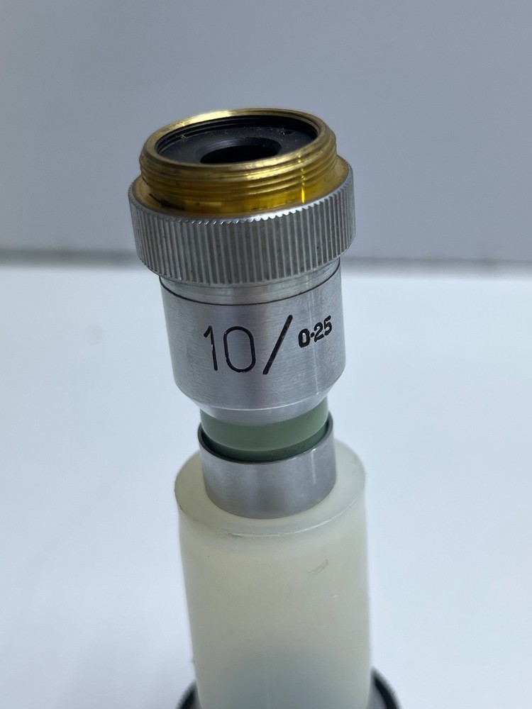 VICKERS ENGLAND 10/0.25 OBJECTIVE LENS OPTICS MICROSCOPE