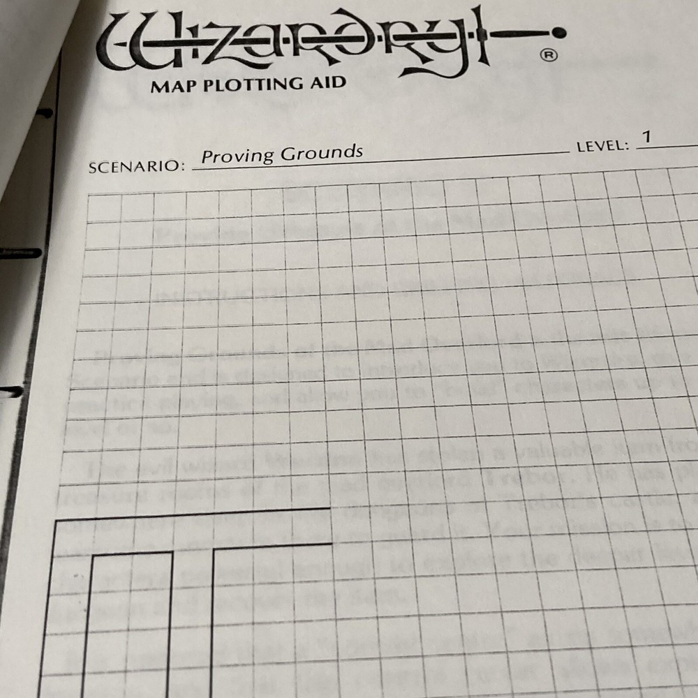 Sir-Tech Computer Game / Wizardry Xeroxed Booklet (IBM PC)